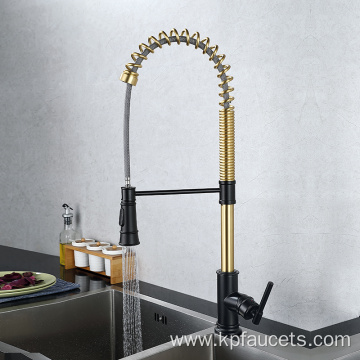 Brass Single Lever Pull Out Kitchen Faucet
